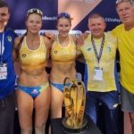 Украинская пара Гладун и Лазаренко впервые в истории выиграла золото чемпионата Европы по пляжному волейболу, обыграв дуэт из Франции.