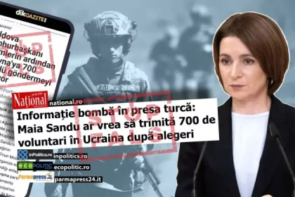 Молдова опровергла фейк о "700 военных для Украины", распространенный анонимным сайтом. Президент Майя Санду осудила попытки манипулирования общественным мнением.