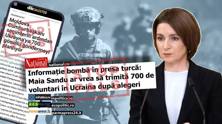Молдова опровергла фейк о "700 военных для Украины", распространенный анонимным сайтом. Президент Майя Санду осудила попытки манипулирования общественным мнением.