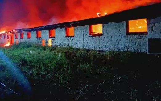 В Рышканском районе ночью сгорела крыша фермы на 1400 м². Пожарные спасли 300 коз и предотвратили взрыв газового баллона.