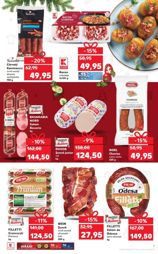 Скидки в Kaufland в Молдове с 27 ноября по 3 декабря 2025 по акции «Deschide ușa Crăciunului!»: что можно купить выгодно