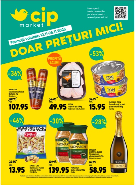 Какие сейчас скидки с 12 по 25 ноября 2025 скидки в Cip Market: что можно купить дёшево по акции