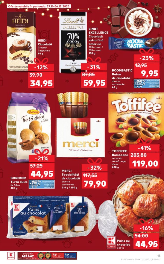 Скидки в Kaufland в Молдове с 27 ноября по 3 декабря 2025 по акции «Deschide ușa Crăciunului!»: что можно купить выгодно