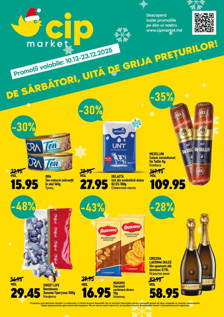 Что купить дёшево в Cip Market до 23 декабря 2025: лучшие праздничные скидки по акции