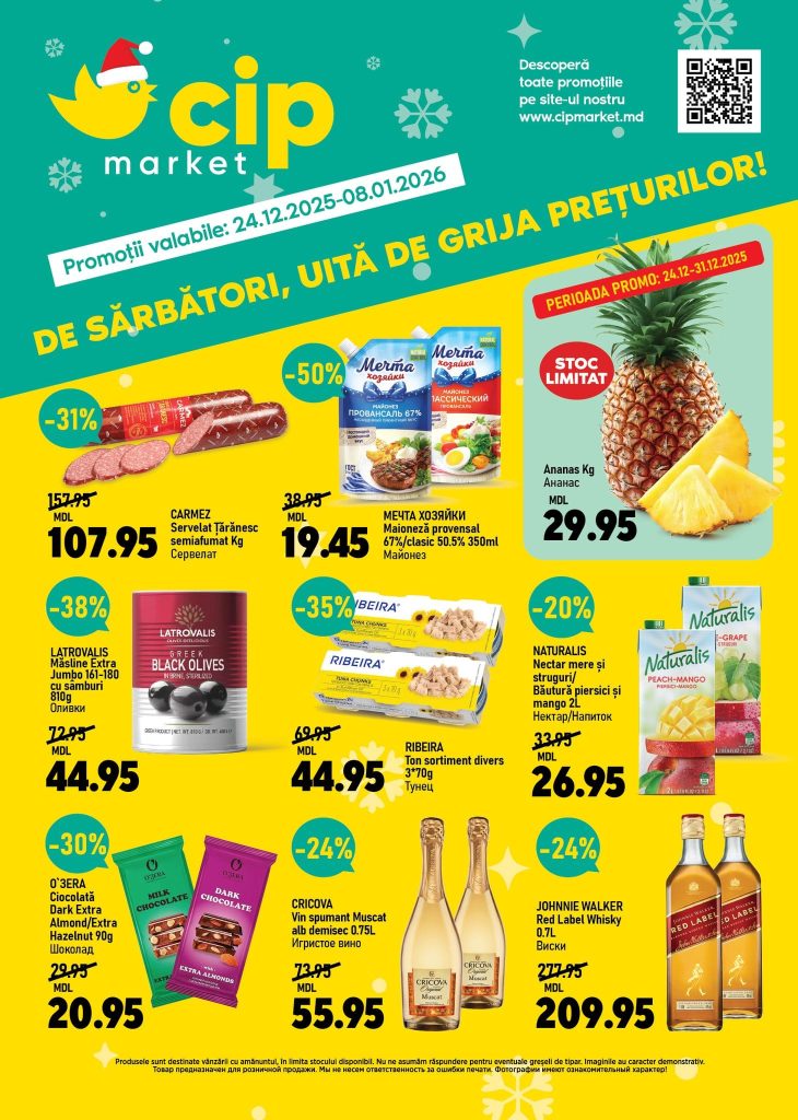 Какие акции и скидки действуют в CIP Market: что купить дёшево со скидкой до 40% до 8 января 2026