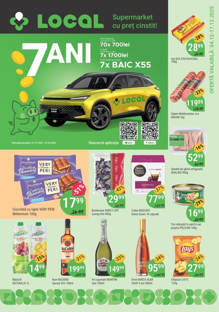 Скидки, акции и розыгрыши в сети супермаркетов LOCAL с 4 по 17 декабря 2025 года: что купить со скидкой до 51%
