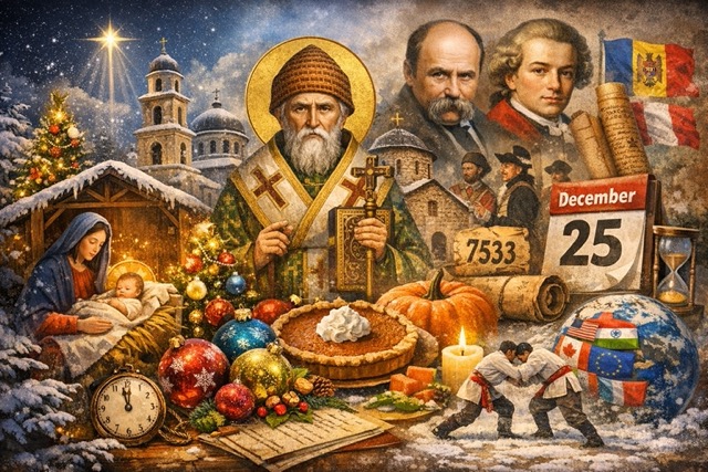 Какие праздники отмечают 25 декабря 2025 года в Молдове и в мире: Рождество, история, международные даты, приметы, события.