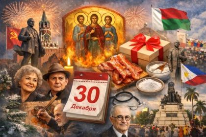 Праздники и события 30 декабря в Молдове и других странах мира. История СССР, религия, имена, актёры, традиции, приметы.