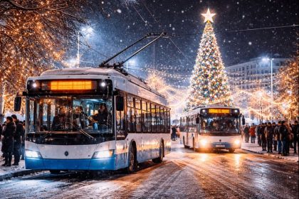 В новогоднюю ночь с 31 декабря на 1 января общественный транспорт в Бельцах будет работать до 3:00 ночи с бесплатным проездом после полуночи.