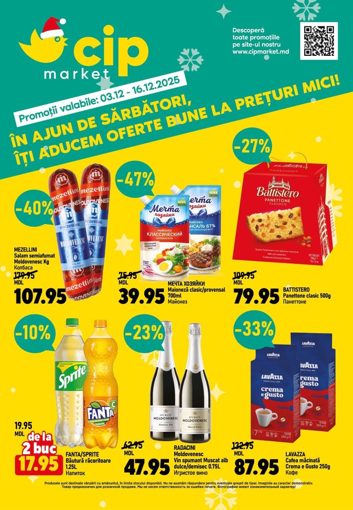 Какая сейчас акция в Cip Market: выгодные предложения с 3 по 16 декабря 2025 со скидкой до 52%