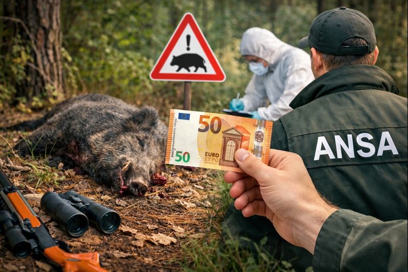 ANSA предлагает 50 евро за сообщение о туше дикого кабана для предотвращения АЧС. Как сообщить, куда звонить и что делать — инструкция.