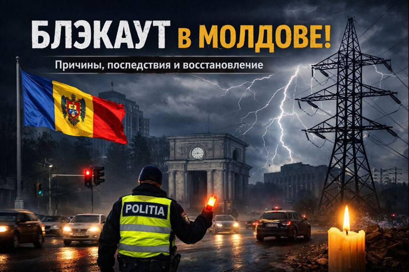 Масштабное отключение электроэнергии в Кишинёве и по Молдове: причины, линия 400 кВ Исакча–Вулканешты–МГРЭС, регионы, больницы, восстановление.
