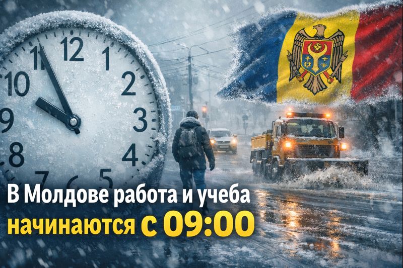 Гололед в Молдове: начало работы и учебы с 09:00 на этой неделе. Ситуация на трассах M1–M5 и R2–R3, отключения света и меры служб.
