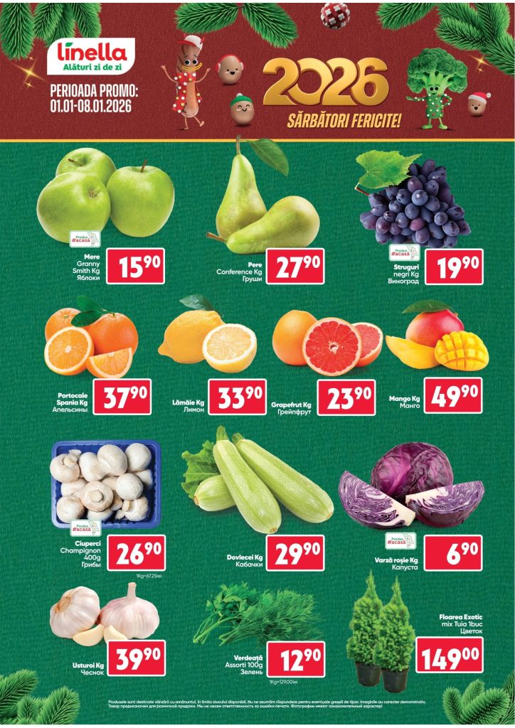 Какие продукты по скидке в Linella с 1 по 8 января 2026: список, цены и лучшие предложения