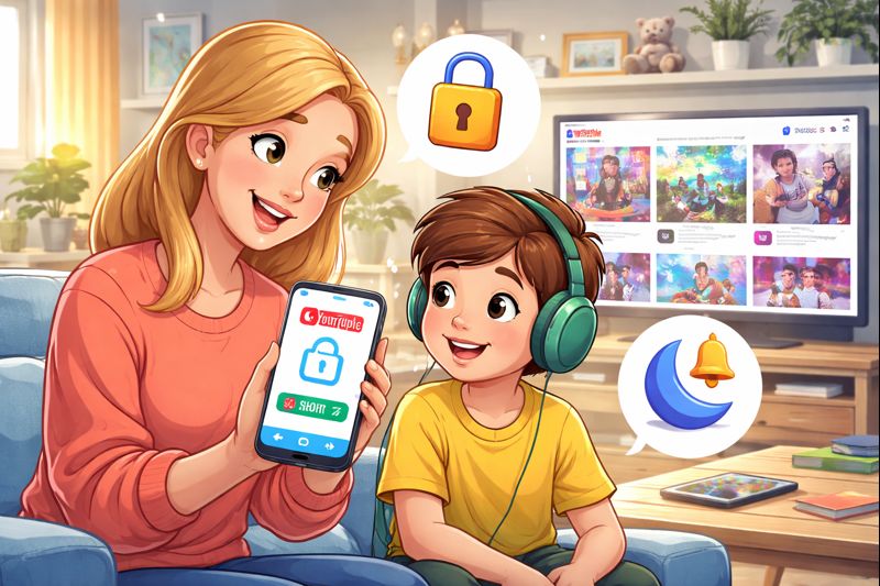 YouTube запустил функцию ограничения просмотра Shorts для детей — лимиты времени, блокировка, напоминания и новые настройки контроля.