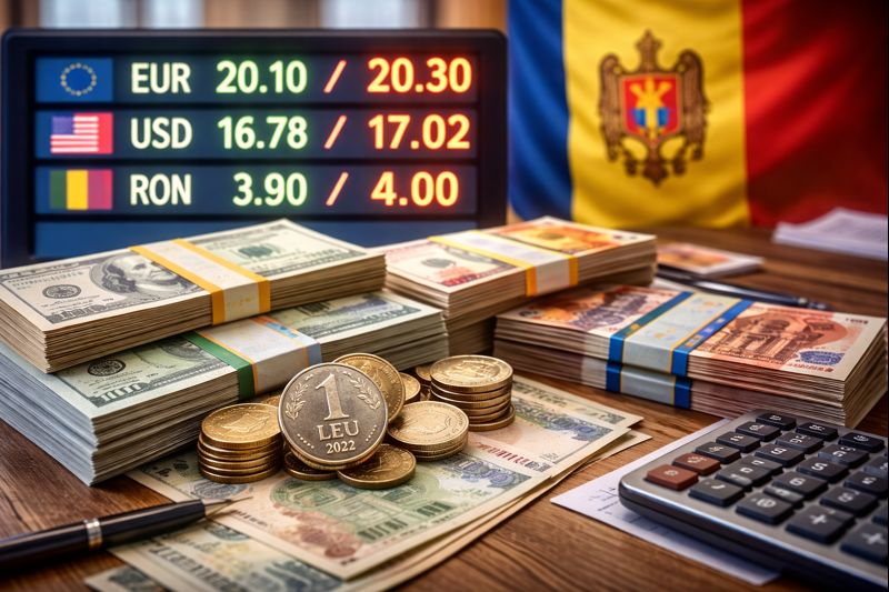 Какой курс валют в Молдове сегодня 31 января 2026