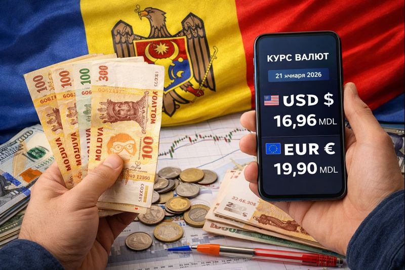 Какой курс валют в Молдове сегодня, 21 января 2026: обзор и сравнение
