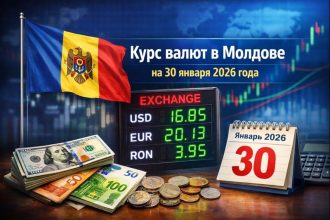 Курс валют в Молдове на 30 января 2026: официальный курс НБМ для EUR, USD, RON, UAH и других валют, таблицы, расчёты и советы где менять.