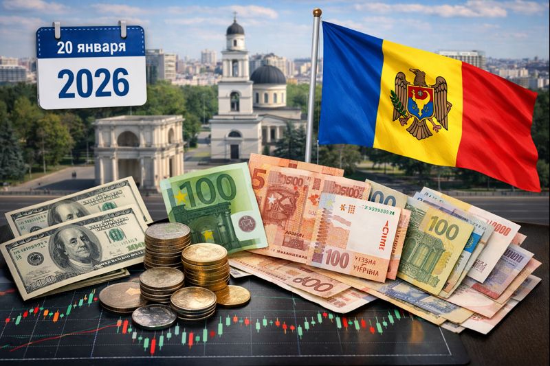 Курсы валют в Молдове 20 января 2026: актуальный курс доллара, евро, рубля, лея и гривны по банкам. Где выгоднее купить и продать валюту.