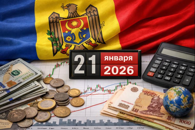 Курс валют в Молдове на 21 января 2026: актуальные курсы USD, EUR, RUB, RON и UAH от НБМ и в обменниках. Где лучший курс — в таблицах.