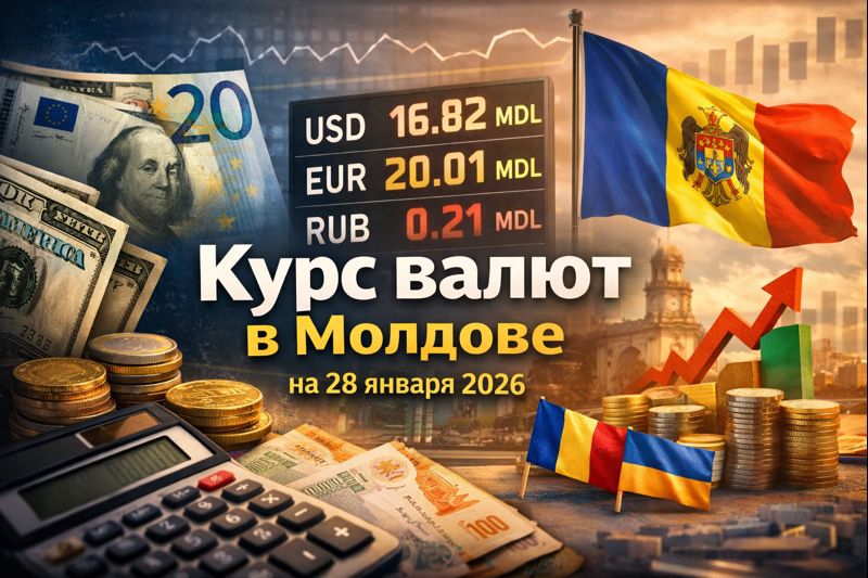 Курс валют в Молдове на 28 января 2026: доллар, евро, рубль, румынский лей и гривна по банкам и обменникам с актуальными данными.
