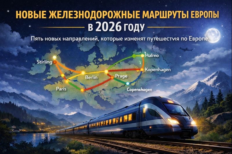 Новые железнодорожные маршруты Европы в 2026 году: ночные и скоростные поезда, направления и выгоды для жителей Молдовы.