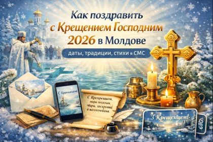 Как поздравить с Крещением Господним 2026 в Молдове: даты 7 и 19 января, традиции, поздравления в прозе и стихах, СМС, открытки и GIF.