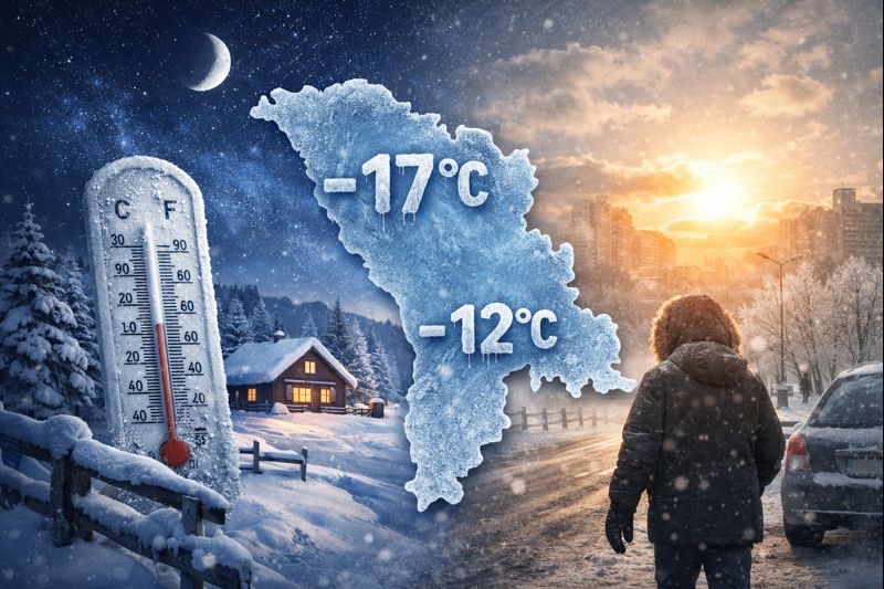 Актуальный прогноз погоды: на севере Молдовы ночью до -17°C, в Кишинёве −12°C — подробный прогноз погоды на 11 января.