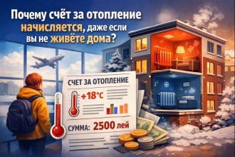 Почему начисляют счет за отопление, даже если не живете: разъяснение Termoelectrica, правило 18°C, распределение по м², как снизить платежи.