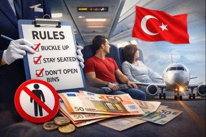 С 29 марта 2026 Турция вводит штрафы до 65 евро за нарушение правил поведения в самолёте при посадке. Что именно запрещено и на каких рейсах.