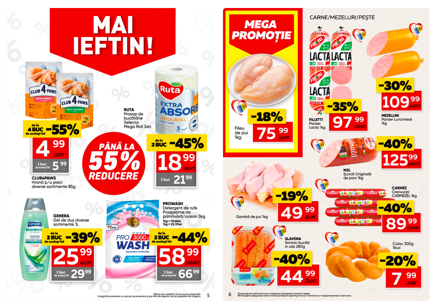 «Mega Promoție» в Slavena Megamarket: что купить дёшево со скидкой до 57%  с 7 по 20 января 2026 года