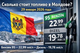 Цены на топливо в Молдове на 29 января 2026: бензин АИ-95 и дизель по данным ANRE, расчёт стоимости бака, бюджет на 100 км и советы экономии.