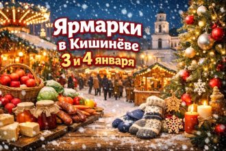 Ярмарки местных производителей в Кишинёве 3 и 4 января: адреса, товары, расписание, рождественская атмосфера и поддержка производителей.