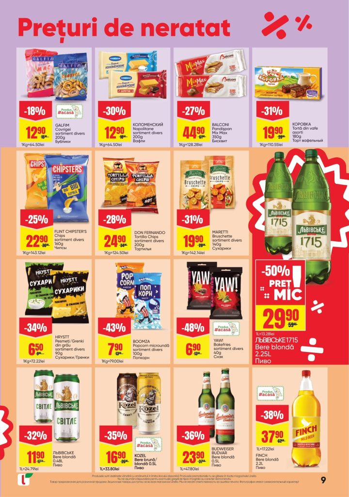 Акция Preț mic zi de zi в Linella до 11 февраля 2026:  что купить выгодно со скидкой до 5%