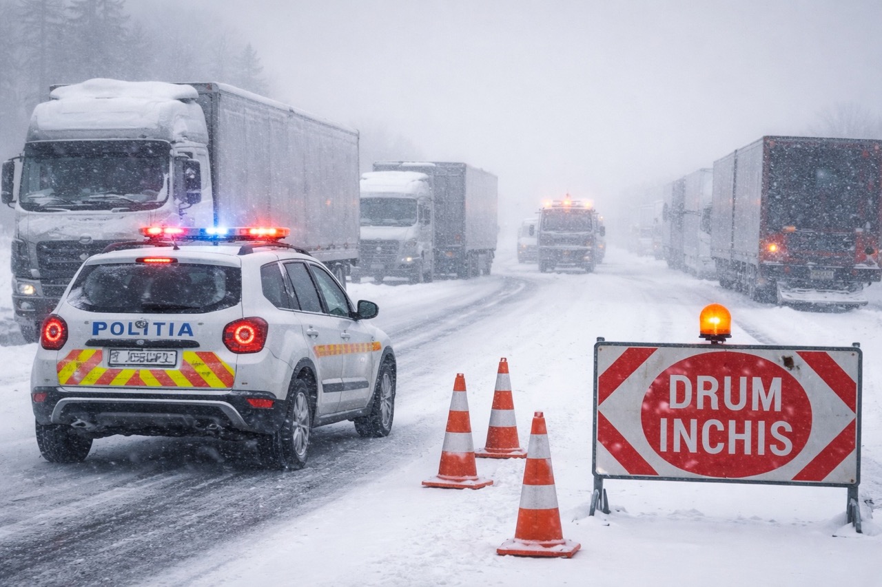 Закрытые дороги в Румынии 18 февраля 2026: A7, A1, A3 и A0 перекрыты из-за метели. Что делать водителям из Молдовы, объезды и советы.