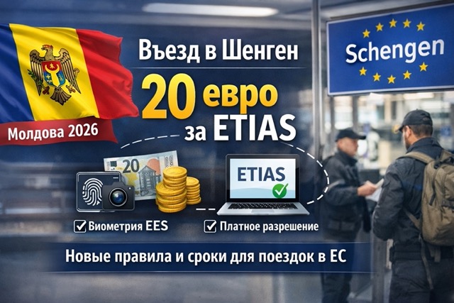 ETIAS для Молдовы в 2026: сбор 20 евро, кто платит, сроки запуска, EES с биометрией на границе и советы для поездок в Шенген.