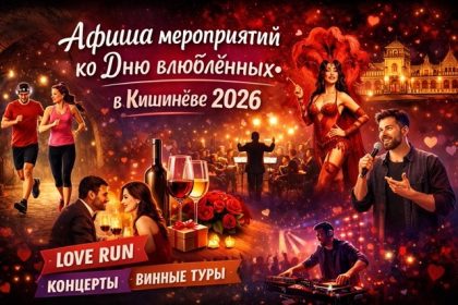 Куда пойти 14 февраля в Кишинёве: концерты, ужины, вечеринки. Цены, программа, условия и дресс-код мероприятий на День влюблённых 2026.