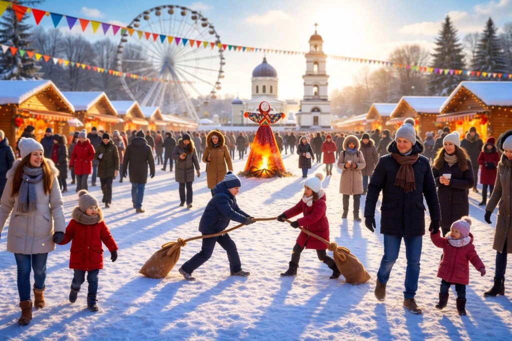Где отпраздновать Масленицу 21–22 февраля 2026 в Кишинёве: все локации, программа, цена, карта проезда