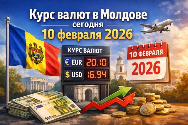 Курс валют в Молдове на 10 февраля 2026: курс НБМ EUR, USD, RON, UAH, RUB, сравнение с банками, таблица и советы выгодного обмена.