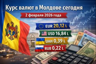 Курс валют в Молдове сегодня 2 февраля 2026: официальный курс НБМ EUR, USD, RON, UAH и RUB, таблица и советы по обмену денег без переплат.