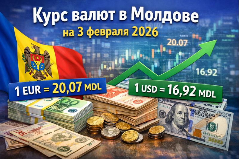 Курс валют в Молдове на 3 февраля 2026: официальный курс НБМ EUR, USD, RON, UAH и сравнение с банковскими курсами. Таблица и советы обмена.