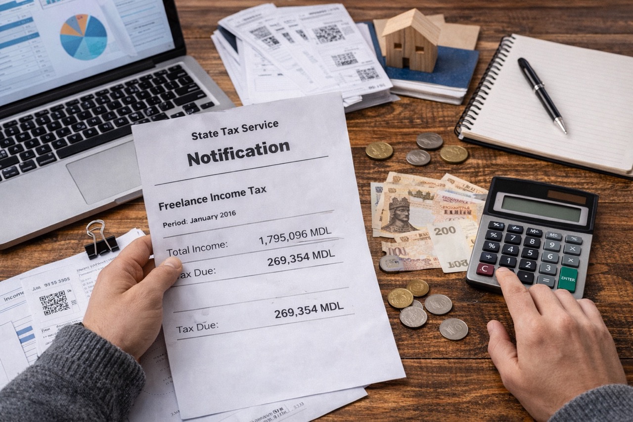 Фрилансерам начислен единый налог за январь 2026: суммы ГНС, срок уплаты до 25 февраля, ставки 15% и 35%, корректировка уведомления.