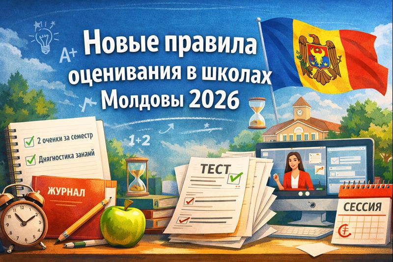 Новые правила оценивания в школах Молдовы в 2026: две отметки за семестр, обязательная суммарная диагностика, сроки тез и апелляций в лицеях.