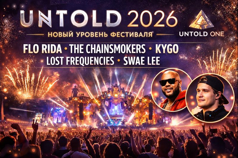 UNTOLD 2026 в Клуж-Напоке: Flo Rida, The Chainsmokers, Kygo, Lost Frequencies и Swae Lee, даты 6–9 августа и концепция UNTOLD ONE.