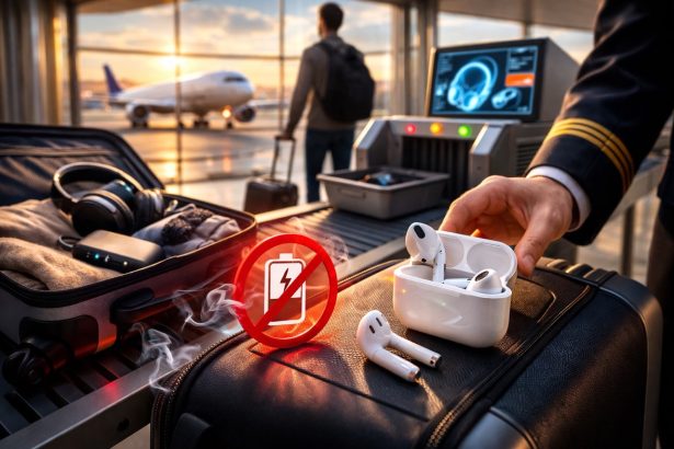Авиакомпании запрещают класть AirPods и Bluetooth-наушники в багаж из-за литиевых батарей. Разбираем причины, правила перевозки и советы.