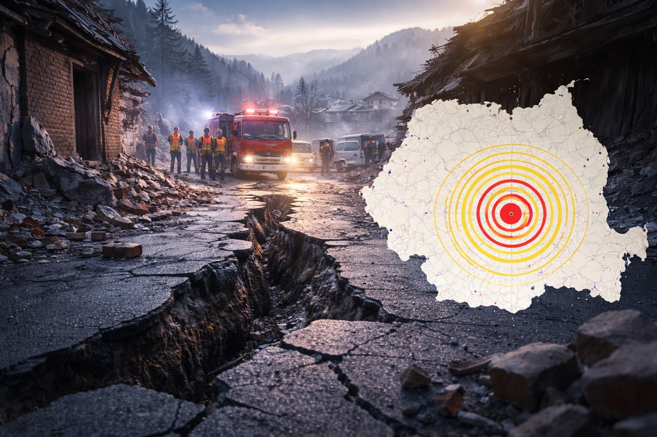 Землетрясение в Румынии 26 февраля 2026: два толчка в зоне Вранча, магнитуда 3,3 и 2,7, глубина 119,9–124,6 км, где произошло и что делать.