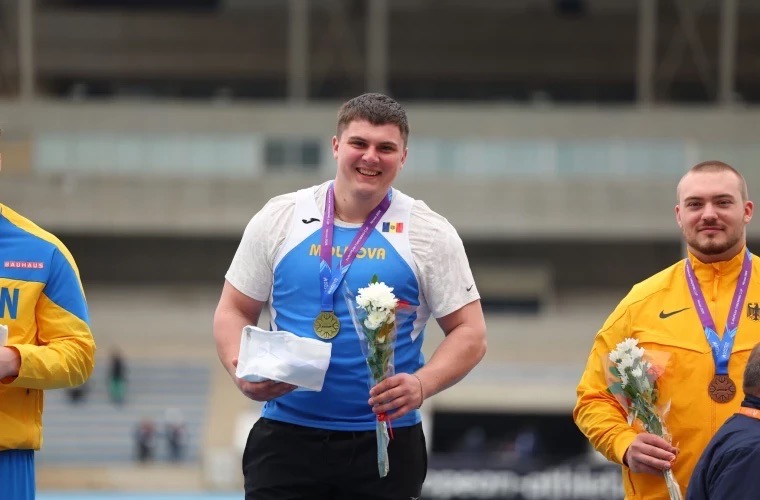 Александр Мазур из Молдовы выиграл Кубок Европы по метаниям 2026 на Кипре, победив в толкании ядра U23 с результатом 19,10 м в Никосии.