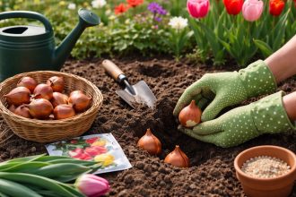 Как и когда правильно высаживать тюльпаны весной в открытый грунт: сроки, глубина, подготовка луковиц, уход после посадки и главные ошибки.