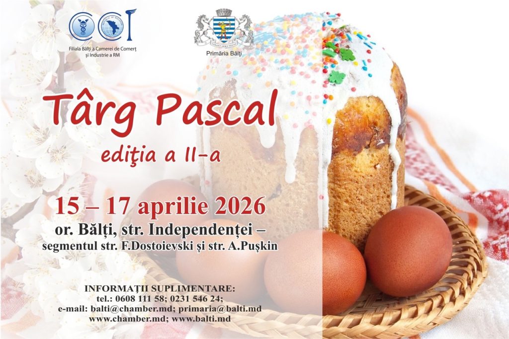 Târgul Pascal: где и когда пройдет пасхальная ярмарка в Бельцах в 2026 году