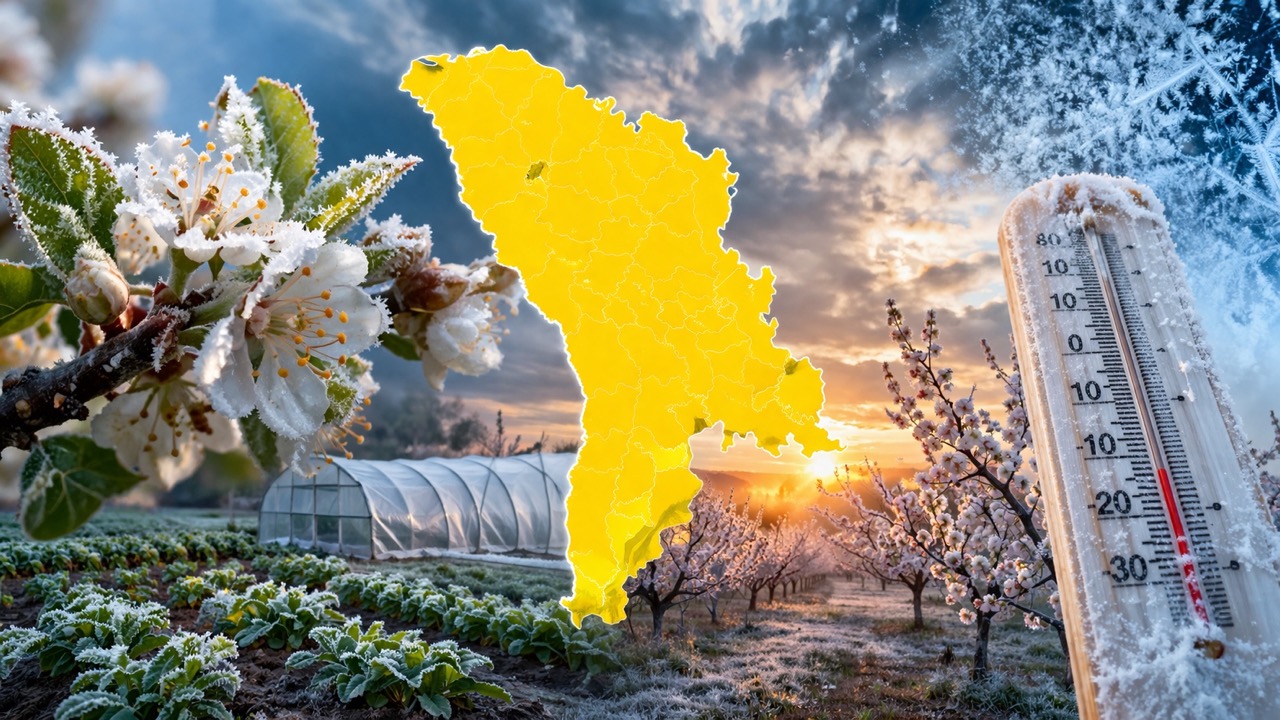 Жёлтый код в Молдове из-за заморозков 13–14 апреля 2026: где ожидается холод до −3°C, чем опасны заморозки для садов и как защитить растения.